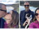 Passeggiata vip sul lago Maggiore: Amadeus a spasso per Sesto Calende con moglie e cagnolino