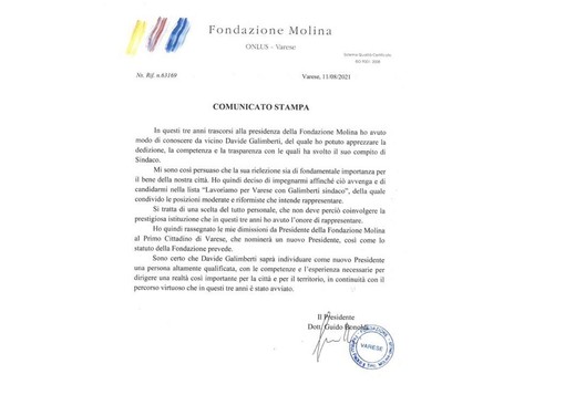 Bonoldi, carta intestata del Molina per annunciare la candidatura. Brianza e Angei (Lega): «Strumentalizzazione inopportuna»
