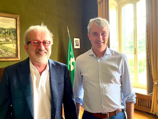 Galimberti aveva accolto così Bobo Maroni nel suo ufficio a Palazzo Estense all'inizio dello scorso luglio
